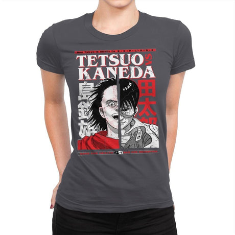 Tetsuo VS Kaneda - Womens Premium T-Shirts RIPT Apparel Small / Heavy Metal
