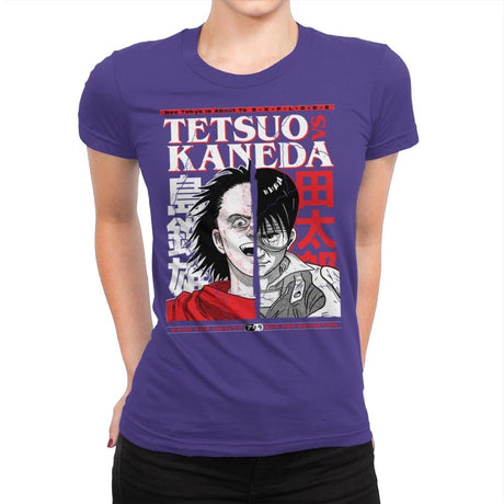 Tetsuo VS Kaneda - Womens Premium T-Shirts RIPT Apparel Small / Purple Rush