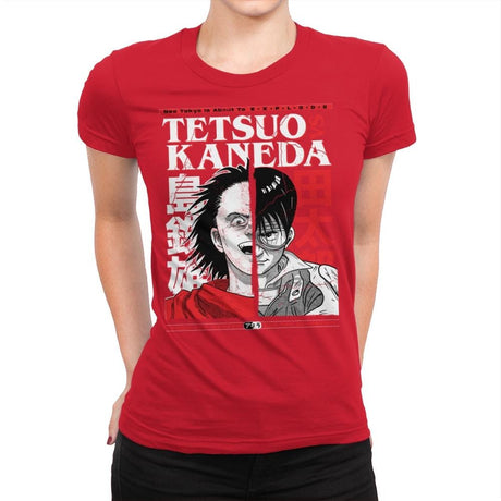 Tetsuo VS Kaneda - Womens Premium T-Shirts RIPT Apparel Small / Red