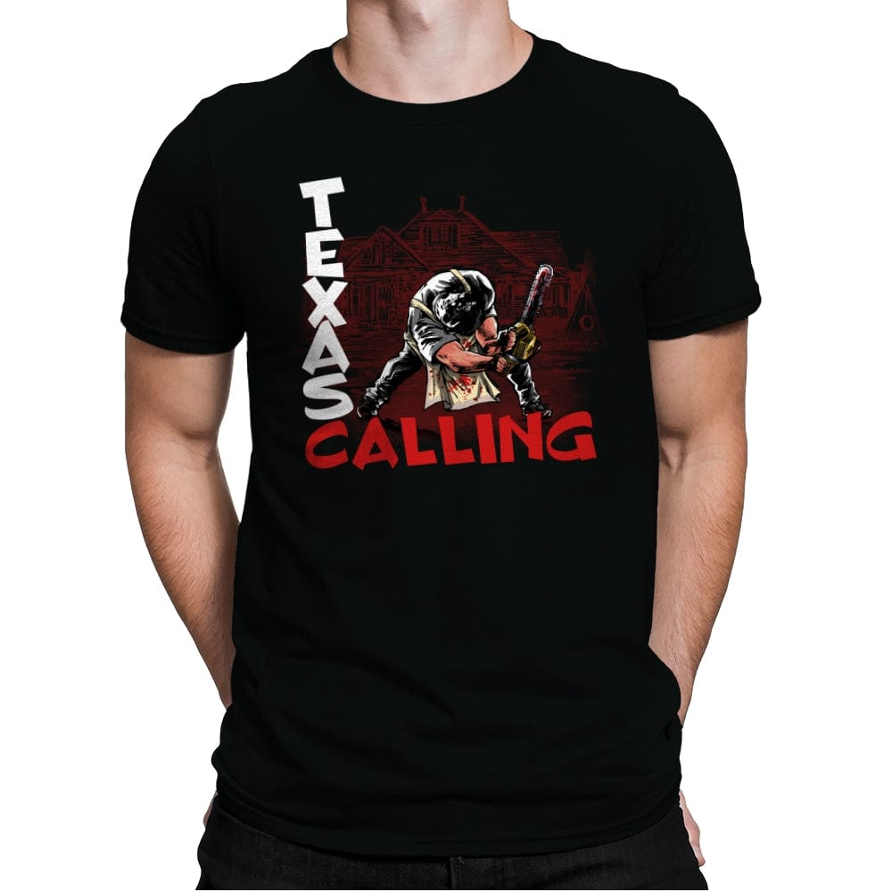 Texas Calling - Mens Premium T-Shirts RIPT Apparel Small / Black
