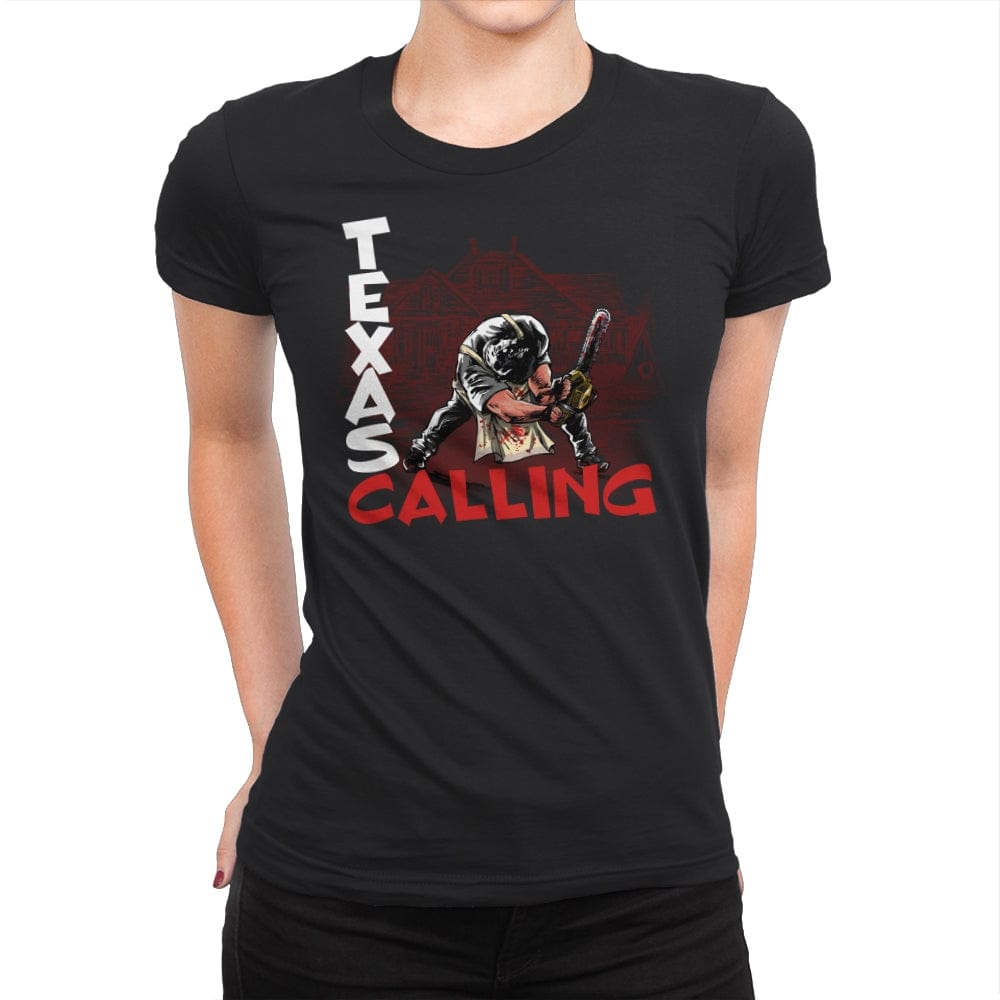 Texas Calling - Womens Premium T-Shirts RIPT Apparel Small / Black