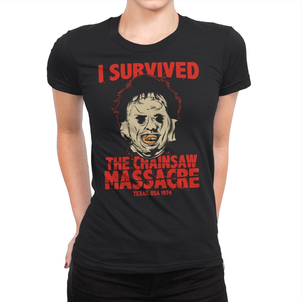 Texas Survivor - Womens Premium T-Shirts RIPT Apparel Small / Black