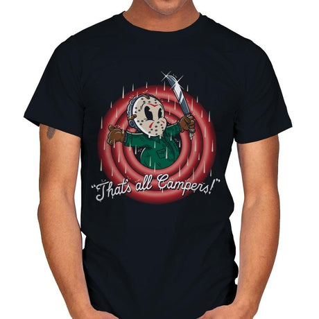 That's All Campers! - Mens T-Shirts RIPT Apparel Small / Black