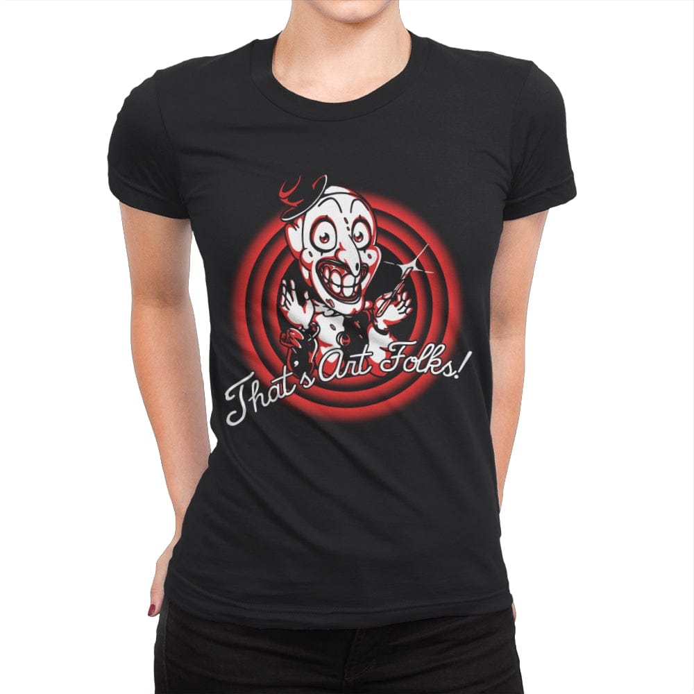 That's Art Folks - Womens Premium T-Shirts RIPT Apparel Small / Black