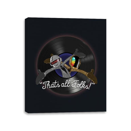 Thats All Folks - Canvas Wraps Canvas Wraps RIPT Apparel 11x14 / Black