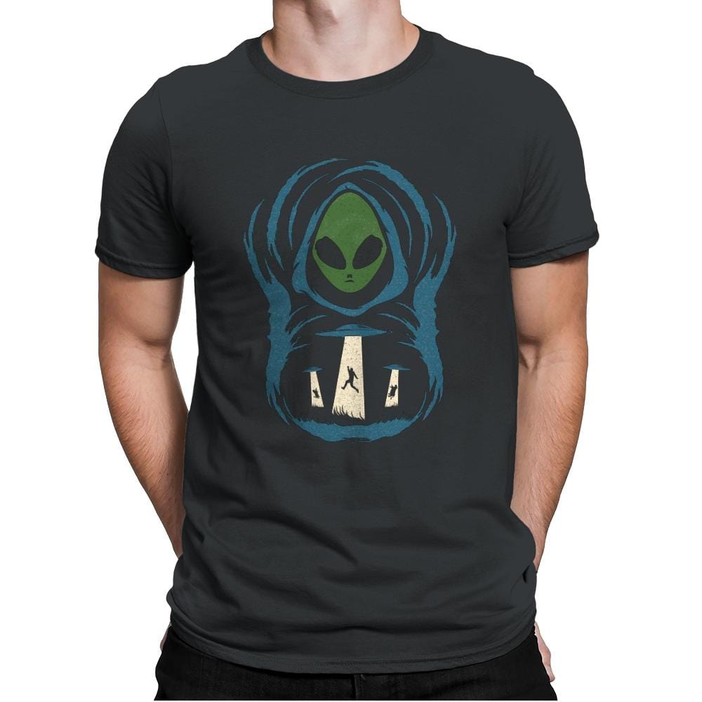 The Abduction In The Field - Mens Premium T-Shirts RIPT Apparel Small / Heavy Metal