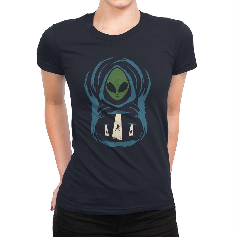 The Abduction In The Field - Womens Premium T-Shirts RIPT Apparel Small / Midnight Navy