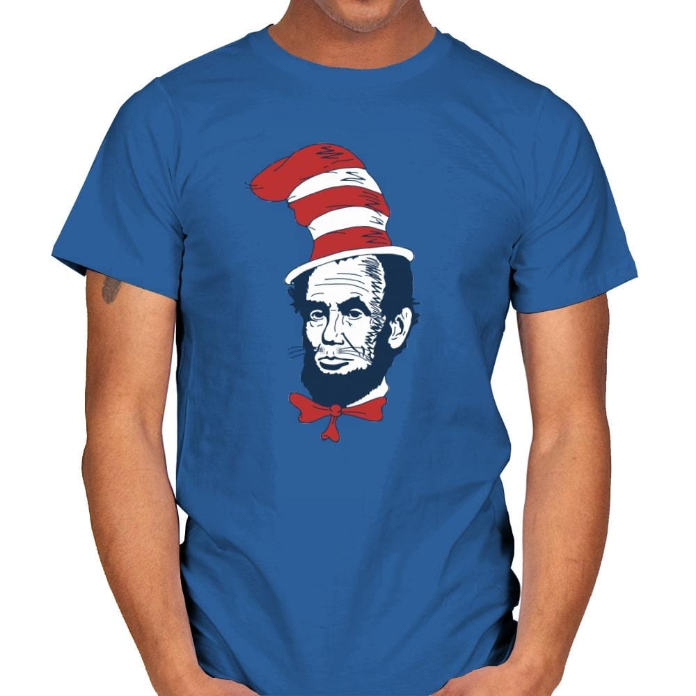 The Abe in the Hat - Mens T-Shirts RIPT Apparel Small / Royal