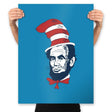 The Abe in the Hat - Prints Posters RIPT Apparel 18x24 / Sapphire
