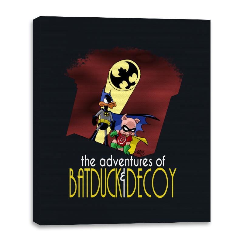 The Adventures of Batduck and Decoy - Anytime - Canvas Wraps Canvas Wraps RIPT Apparel 16x20 / Black