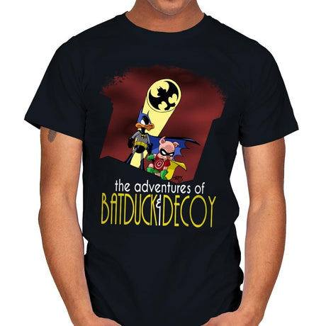 The Adventures of Batduck and Decoy - Anytime - Mens T-Shirts RIPT Apparel Small / Black