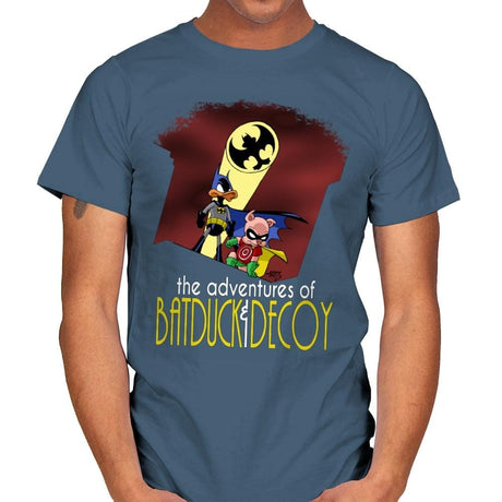 The Adventures of Batduck and Decoy - Anytime - Mens T-Shirts RIPT Apparel Small / Indigo Blue