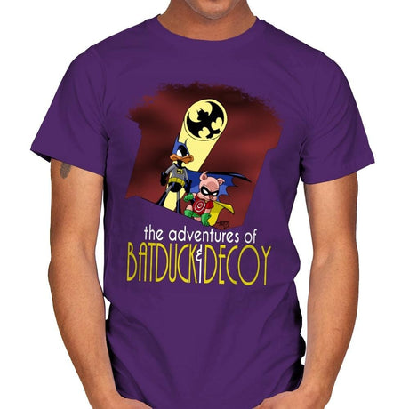 The Adventures of Batduck and Decoy - Anytime - Mens T-Shirts RIPT Apparel Small / Purple