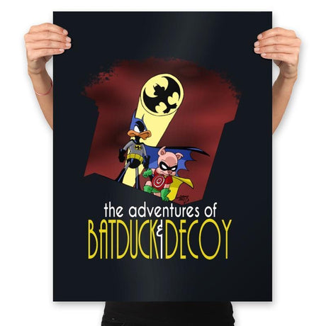 The Adventures of Batduck and Decoy - Anytime - Prints Posters RIPT Apparel 18x24 / Black