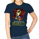 The Adventures of Batduck and Decoy - Anytime - Womens T-Shirts RIPT Apparel Small / Navy