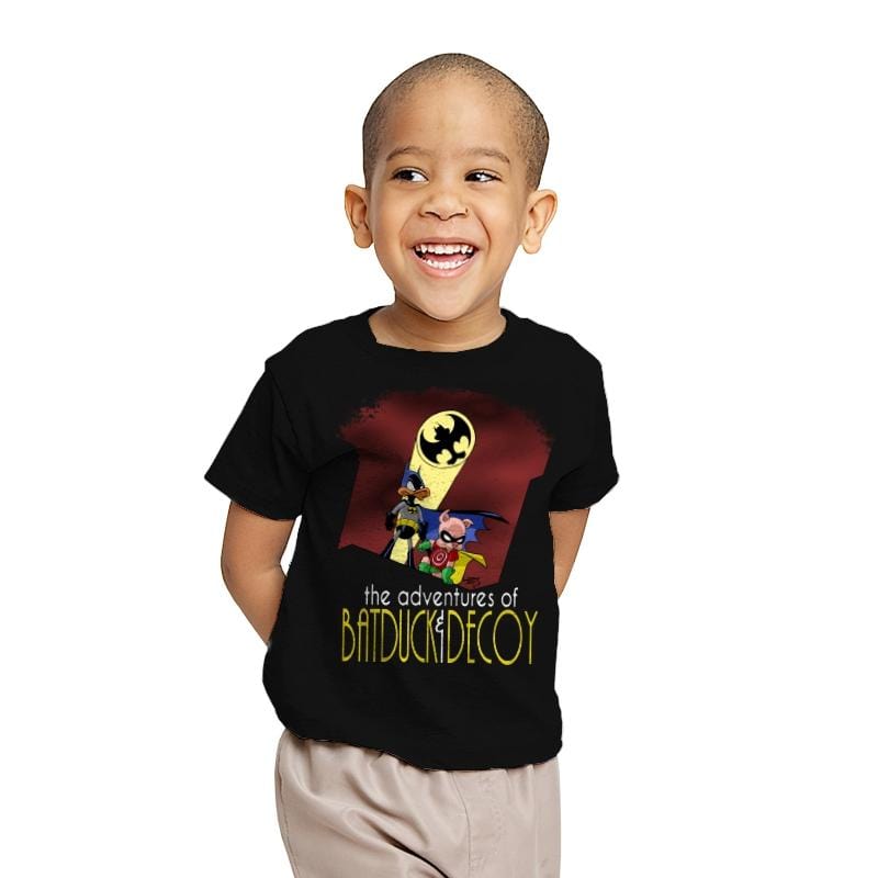 The Adventures of Batduck and Decoy - Youth T-Shirts RIPT Apparel X-small / Black