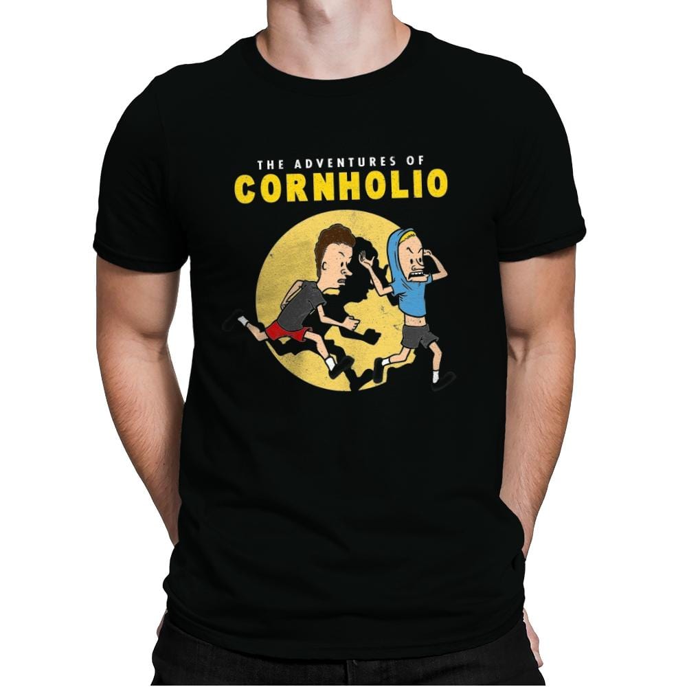The Adventures of Cornholio - Mens Premium T-Shirts RIPT Apparel Small / Black