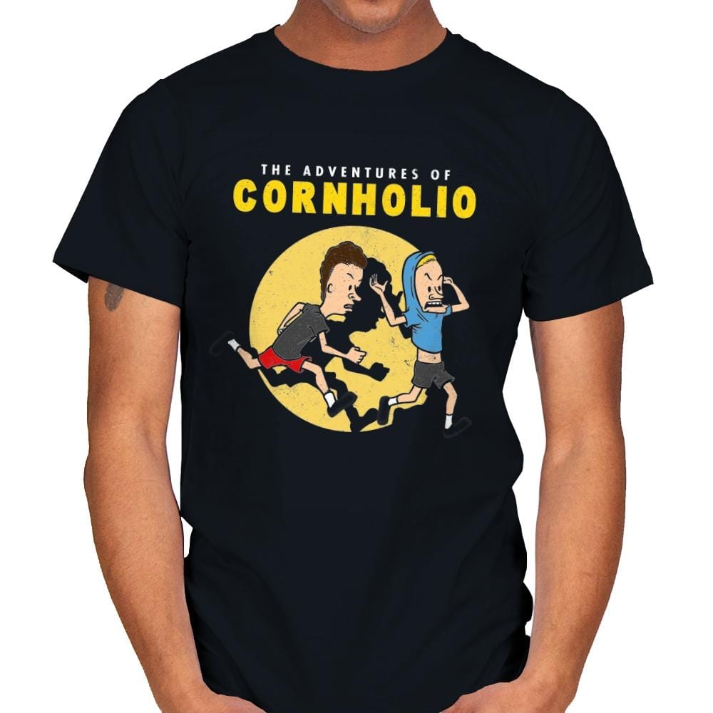 The Adventures of Cornholio - Mens T-Shirts RIPT Apparel Small / Black