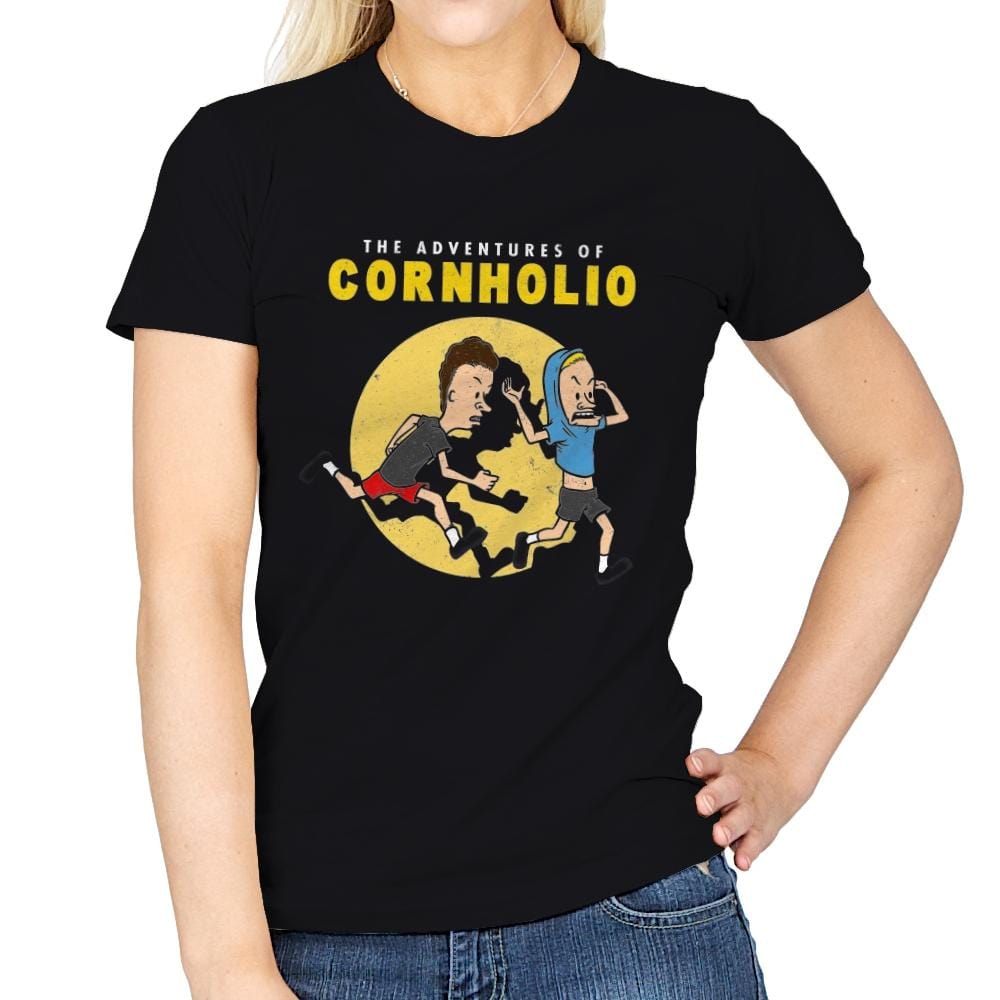 The Adventures of Cornholio - Womens T-Shirts RIPT Apparel Small / Black