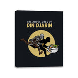 The Adventures of Din DJarin - Canvas Wraps Canvas Wraps RIPT Apparel 11x14 / Black