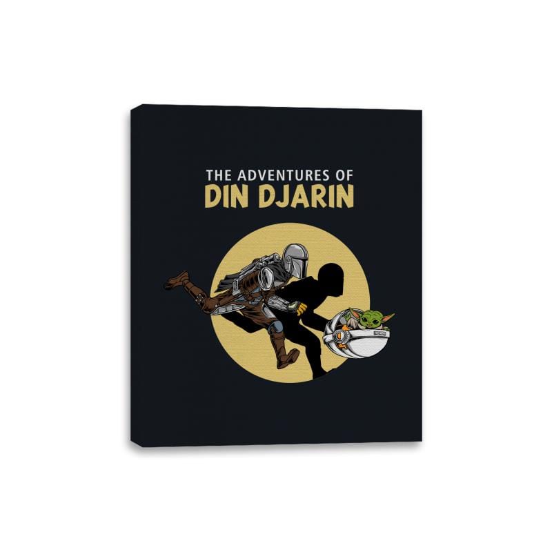 The Adventures of Din DJarin - Canvas Wraps Canvas Wraps RIPT Apparel 8x10 / Black