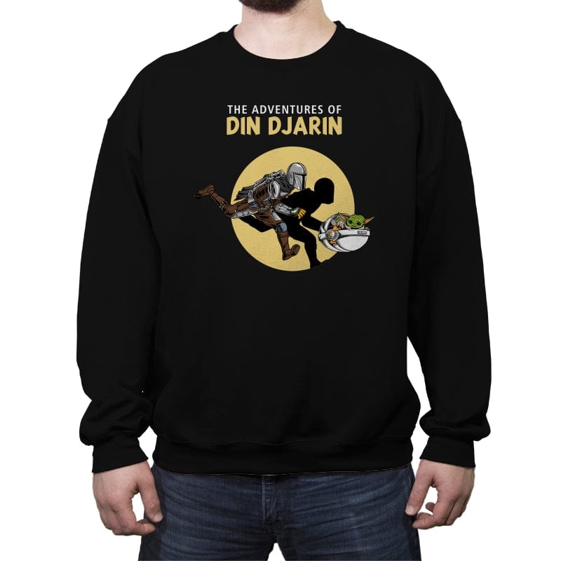 The Adventures of Din DJarin - Crew Neck Sweatshirt Crew Neck Sweatshirt RIPT Apparel Small / Black