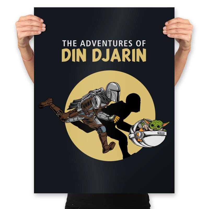 The Adventures of Din DJarin - Prints Posters RIPT Apparel 18x24 / Black