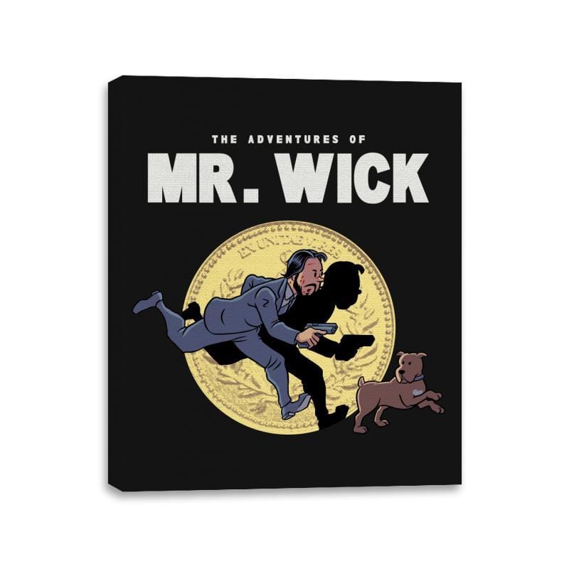 The Adventures of Mr. Wick - Canvas Wraps Canvas Wraps RIPT Apparel 11x14 / Black