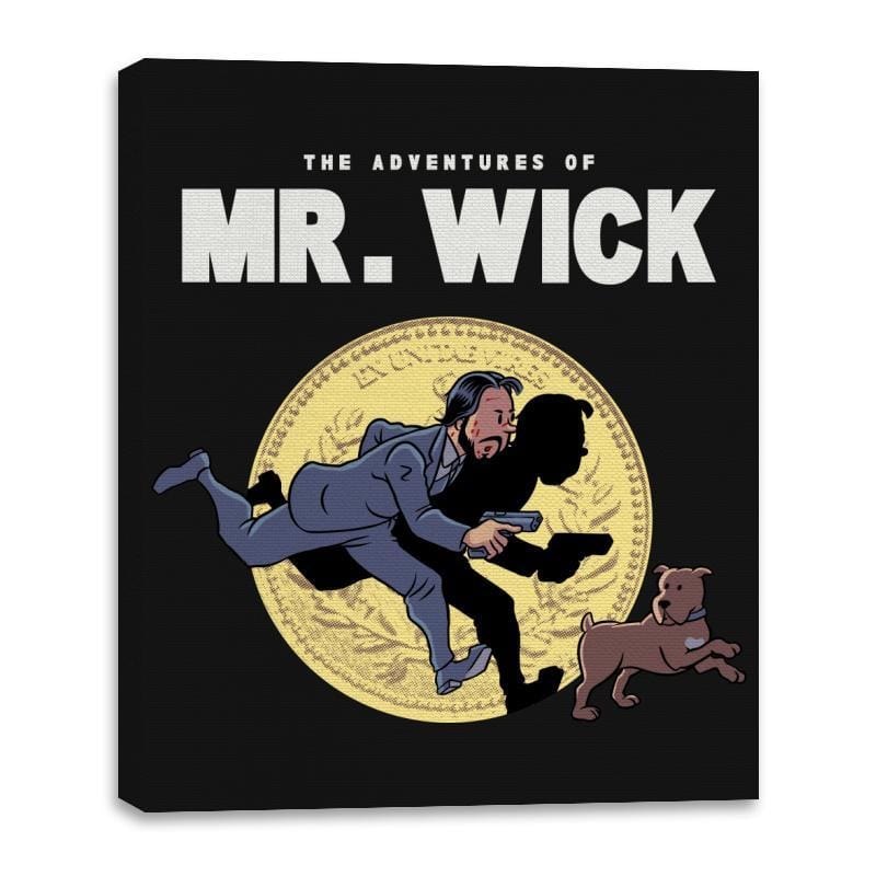 The Adventures of Mr. Wick - Canvas Wraps Canvas Wraps RIPT Apparel 16x20 / Black