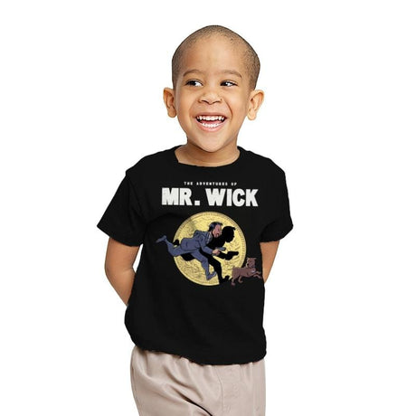 The Adventures of Mr. Wick - Youth T-Shirts RIPT Apparel X-small / Black