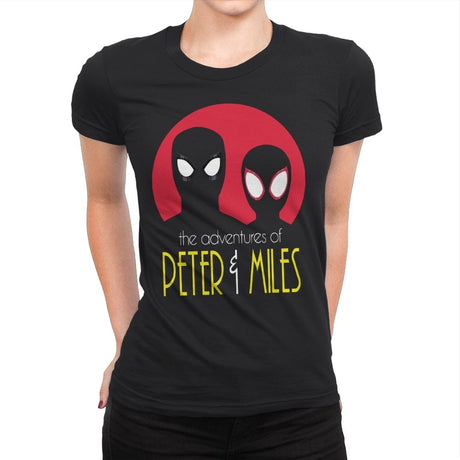 The Adventures of Peter & Miles - Womens Premium T-Shirts RIPT Apparel Small / Black