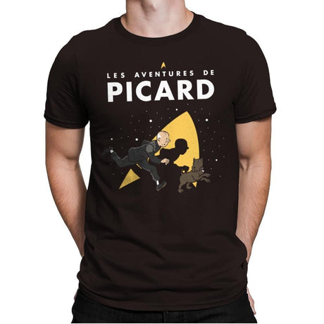 The Adventures of Picard - Mens Premium T-Shirts RIPT Apparel Small / Dark Chocolate