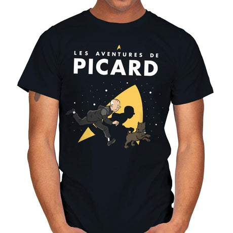 The Adventures of Picard - Mens T-Shirts RIPT Apparel Small / Black