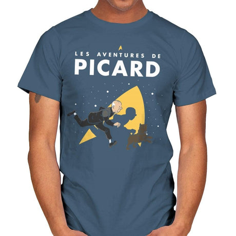 The Adventures of Picard - Mens T-Shirts RIPT Apparel Small / Indigo Blue