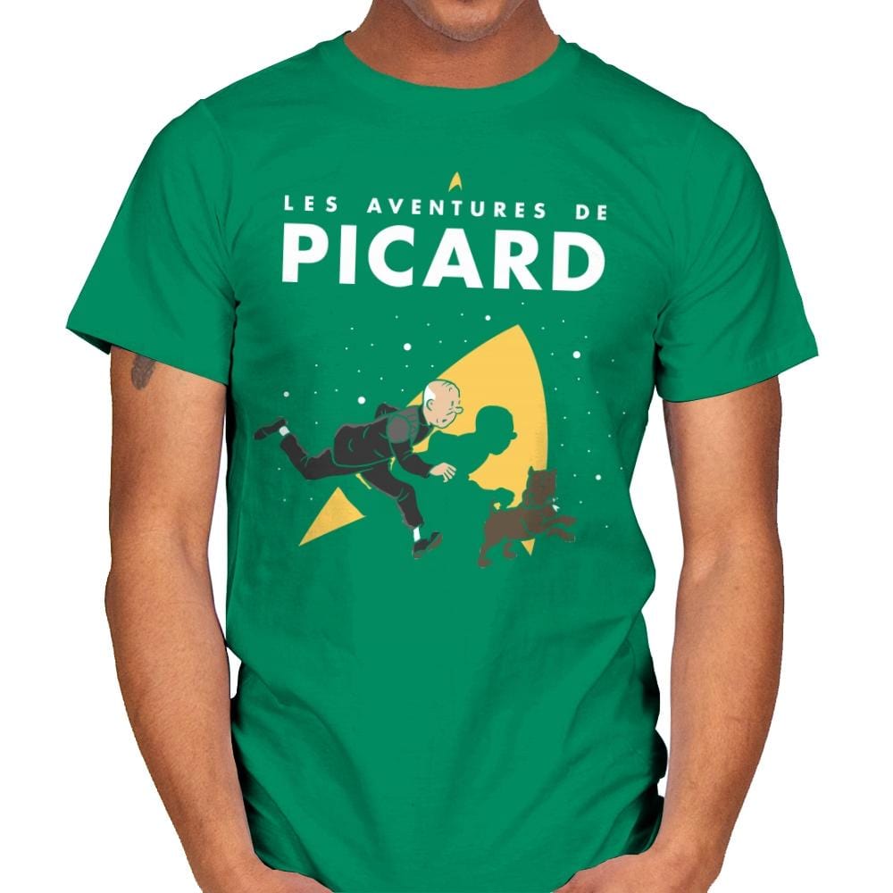 The Adventures of Picard - Mens T-Shirts RIPT Apparel Small / Kelly Green