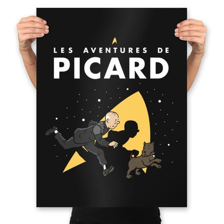 The Adventures of Picard - Prints Posters RIPT Apparel 18x24 / Black