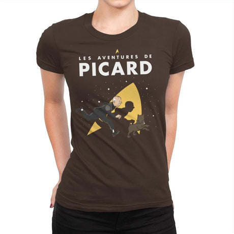 The Adventures of Picard - Womens Premium T-Shirts RIPT Apparel Small / Dark Chocolate
