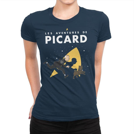 The Adventures of Picard - Womens Premium T-Shirts RIPT Apparel Small / Midnight Navy