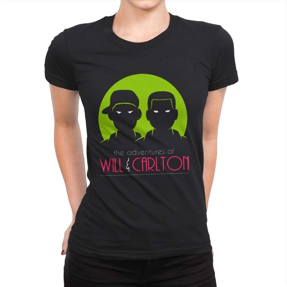The Adventures Of Will and Carlton - Womens Premium T-Shirts RIPT Apparel Small / Black