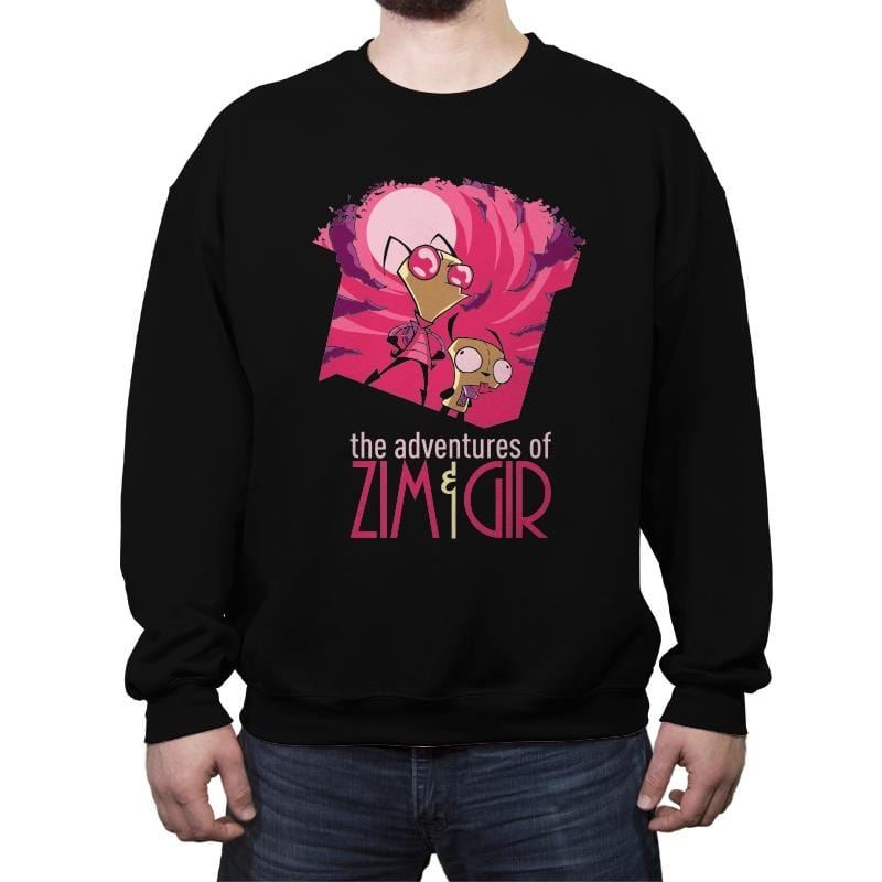 The Adventures of Zim & Gir - Crew Neck Sweatshirt Crew Neck Sweatshirt RIPT Apparel