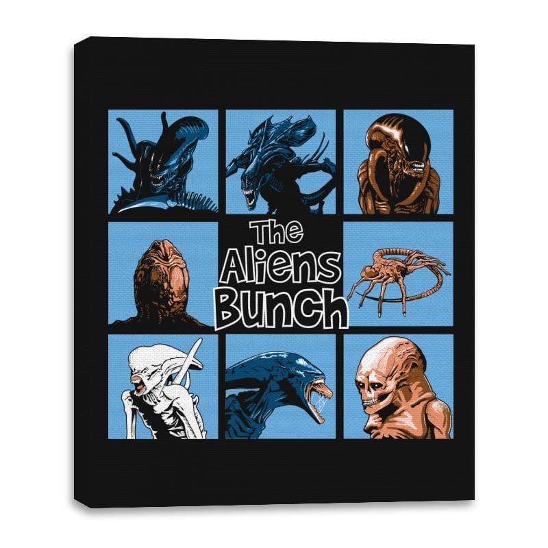 The Aliens Bunch - Canvas Wraps Canvas Wraps RIPT Apparel 16x20 / Black