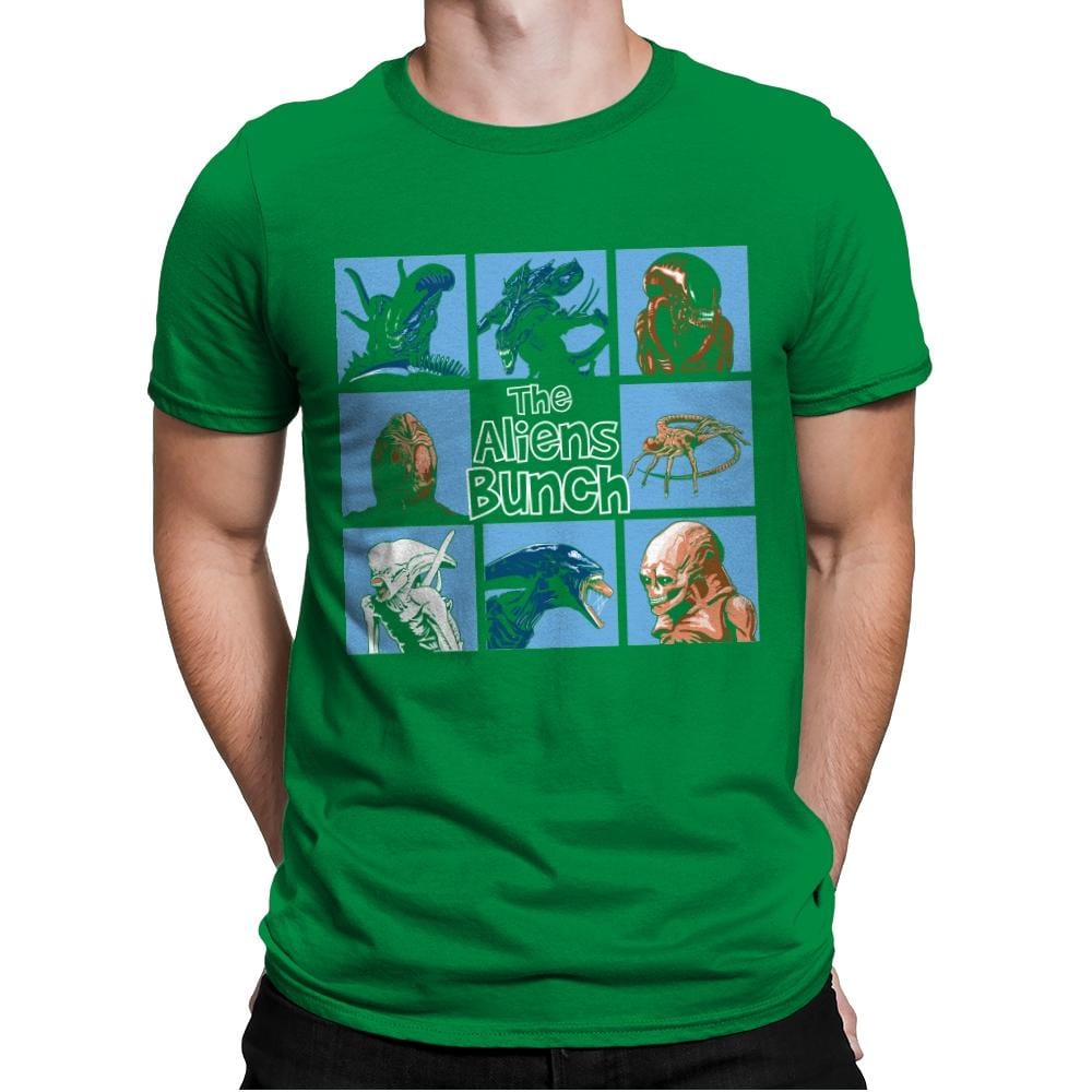 The Aliens Bunch - Mens Premium T-Shirts RIPT Apparel Small / Kelly Green