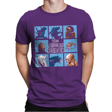 The Aliens Bunch - Mens Premium T-Shirts RIPT Apparel Small / Purple Rush