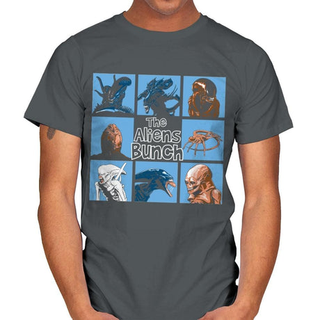 The Aliens Bunch - Mens T-Shirts RIPT Apparel Small / Charcoal