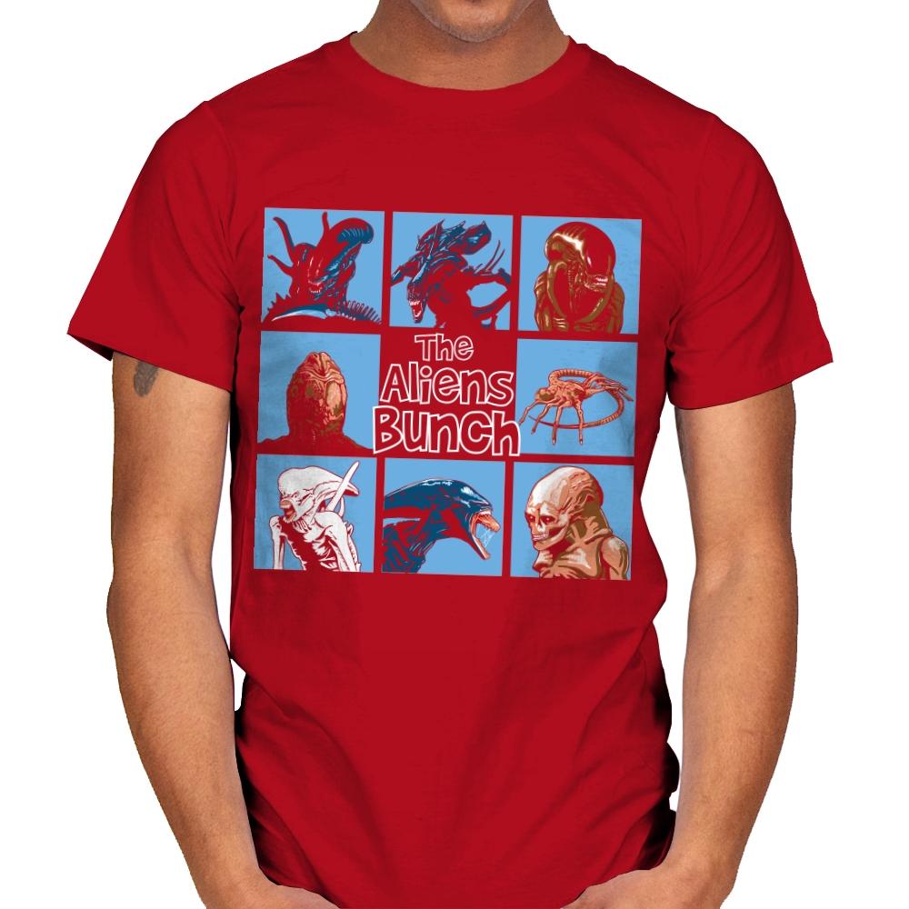 The Aliens Bunch - Mens T-Shirts RIPT Apparel Small / Red