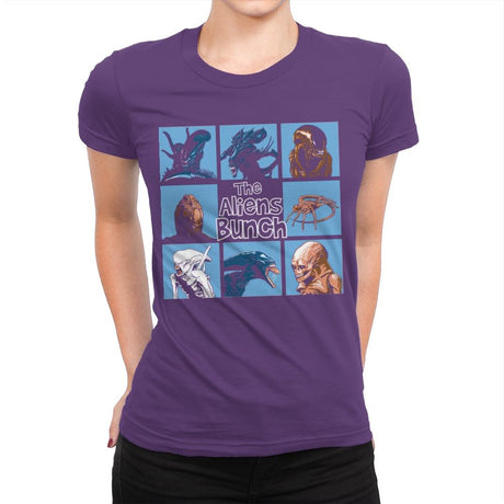 The Aliens Bunch - Womens Premium T-Shirts RIPT Apparel Small / Purple Rush