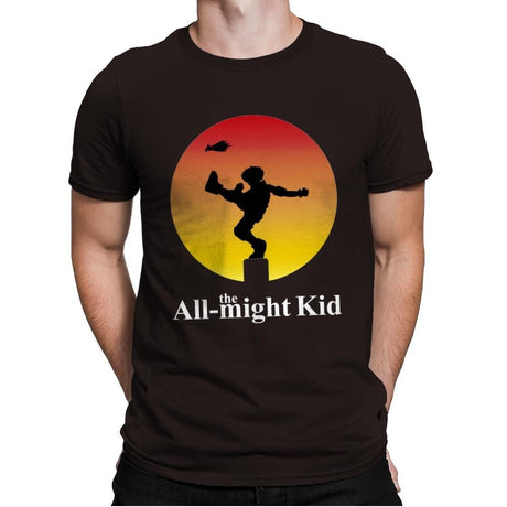 the All-might Kid - Mens Premium T-Shirts RIPT Apparel Small / Dark Chocolate