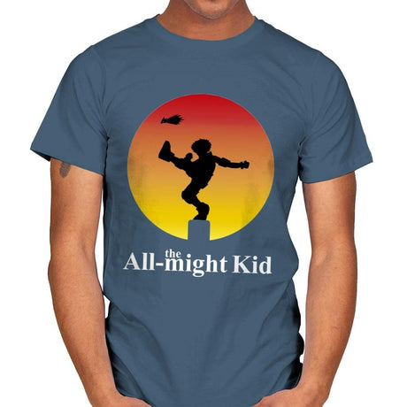 the All-might Kid - Mens T-Shirts RIPT Apparel Small / Indigo Blue