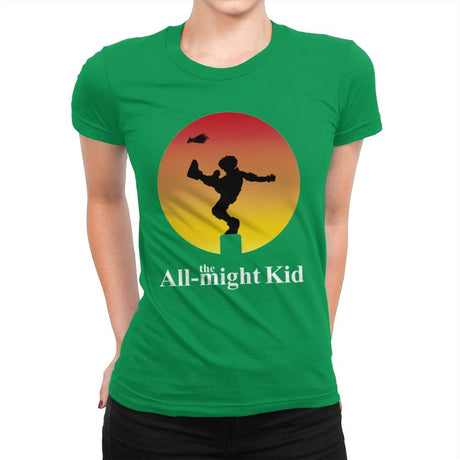 the All-might Kid - Womens Premium T-Shirts RIPT Apparel Small / Kelly Green