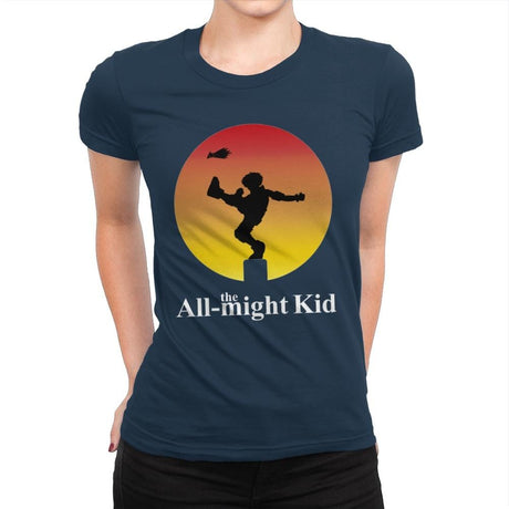 the All-might Kid - Womens Premium T-Shirts RIPT Apparel Small / Midnight Navy
